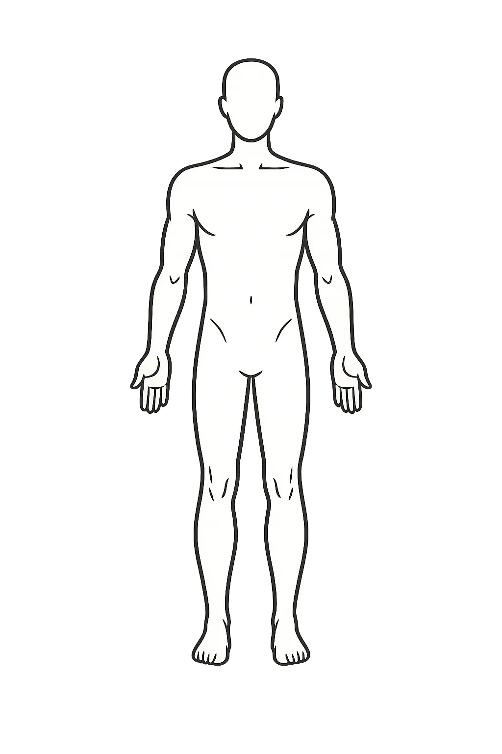 Minimal body outline illustration