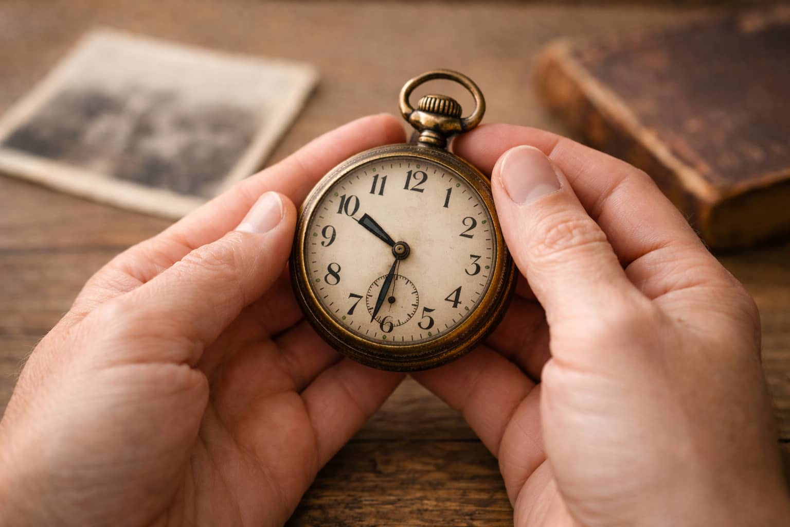 Hands holding a sentimental object